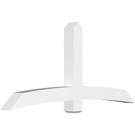 Ekena Millwork Bellingham Architectural Grade PVC Gable Bracket, 84"W x 38 1/2"H x 6"D x 6"F, 11/12 Pitch GBP084X39X0606BEL00